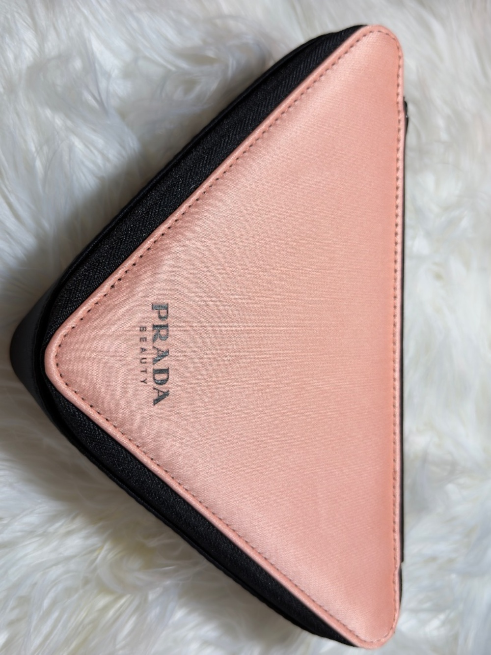 NEW - Prada Beauty Pink Triangle Cosmetic Pouch